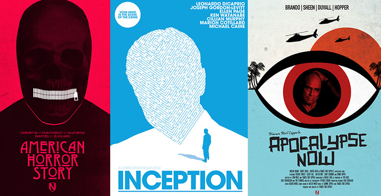 25 Illustrated Film & TV Posters by Needle Design